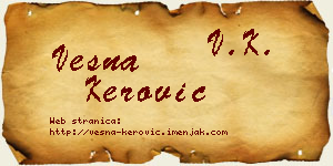 Vesna Kerović vizit kartica